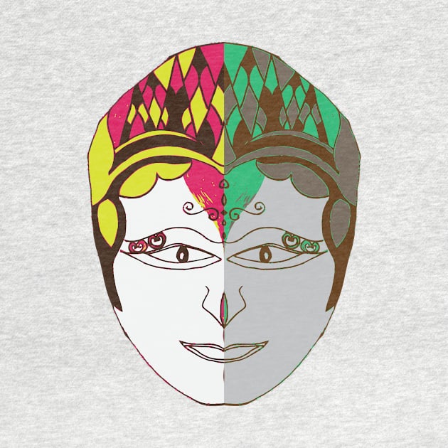 pop art of two face by tebulation